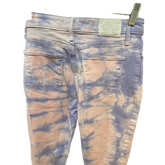 Levi’s 721 high rise skinny ankle size 28 pink purple tie dye. - Picture 5 of 10